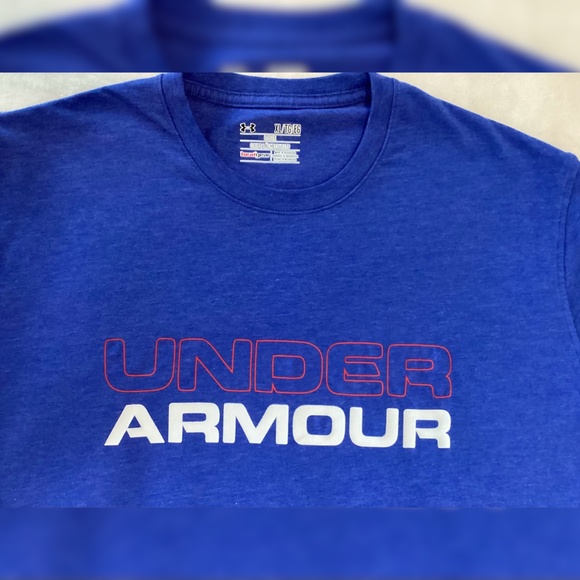 Men’s Size XL Graphic | Performance T-Shirt | Under Armour | Blue Tee | EUC | - Picture 3 of 8